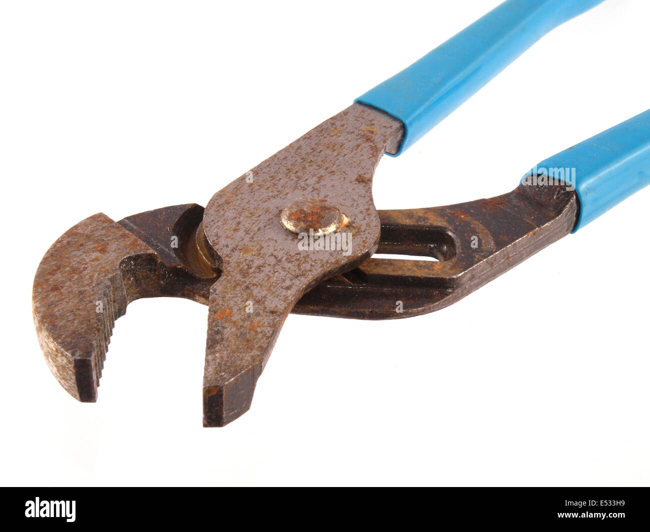 Close up of old rusty pliers. Stock Photo