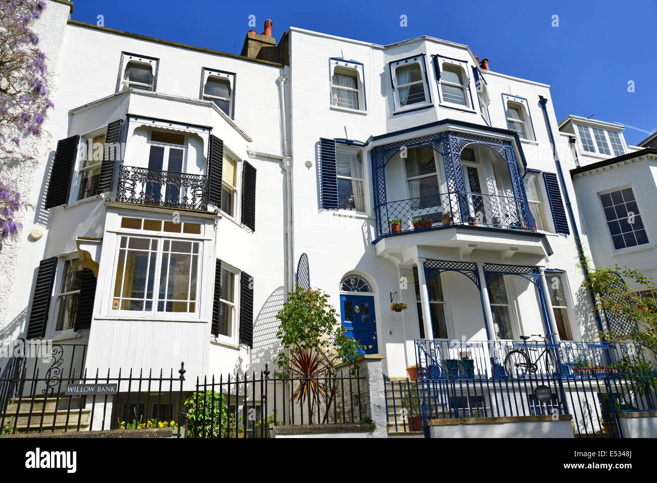 Period houses, Riverside, Twickenham, London Borough of Richmond upon Thames, Greater London, England, United Kingdom Stock Photo