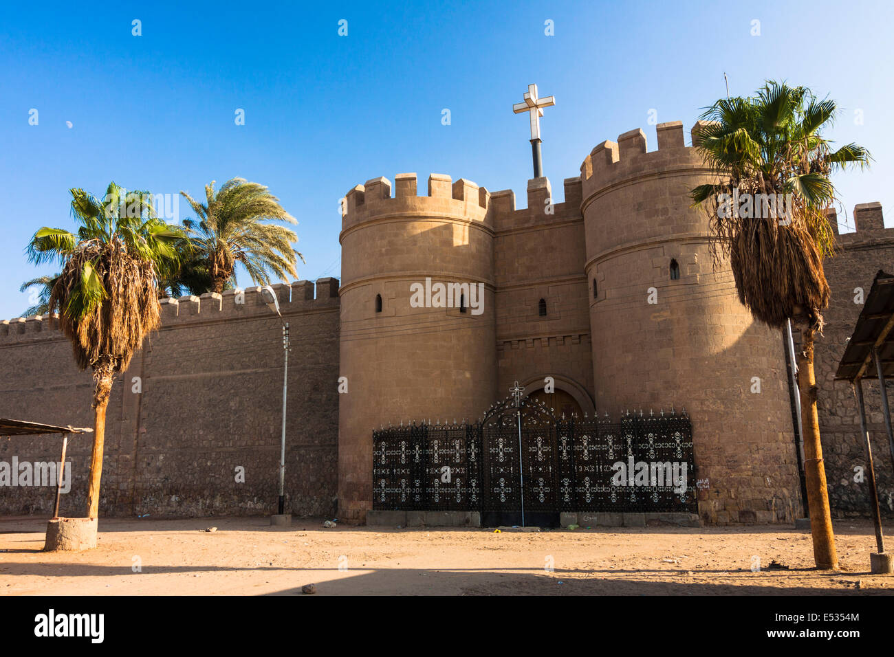Deir al-Muharraq monastery. Egypt Stock Photo