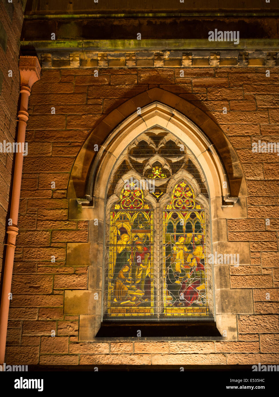St Andrew's Cathedral stained glass window Stock Photo Alamy