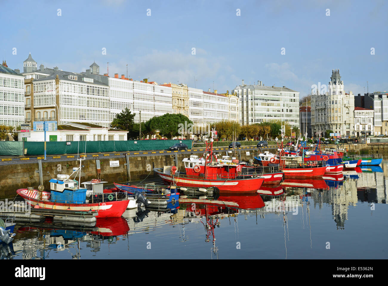 Harbour view, A Coruña, A Coruña Province, Galicia, Kingdom of Spain Stock Photo
