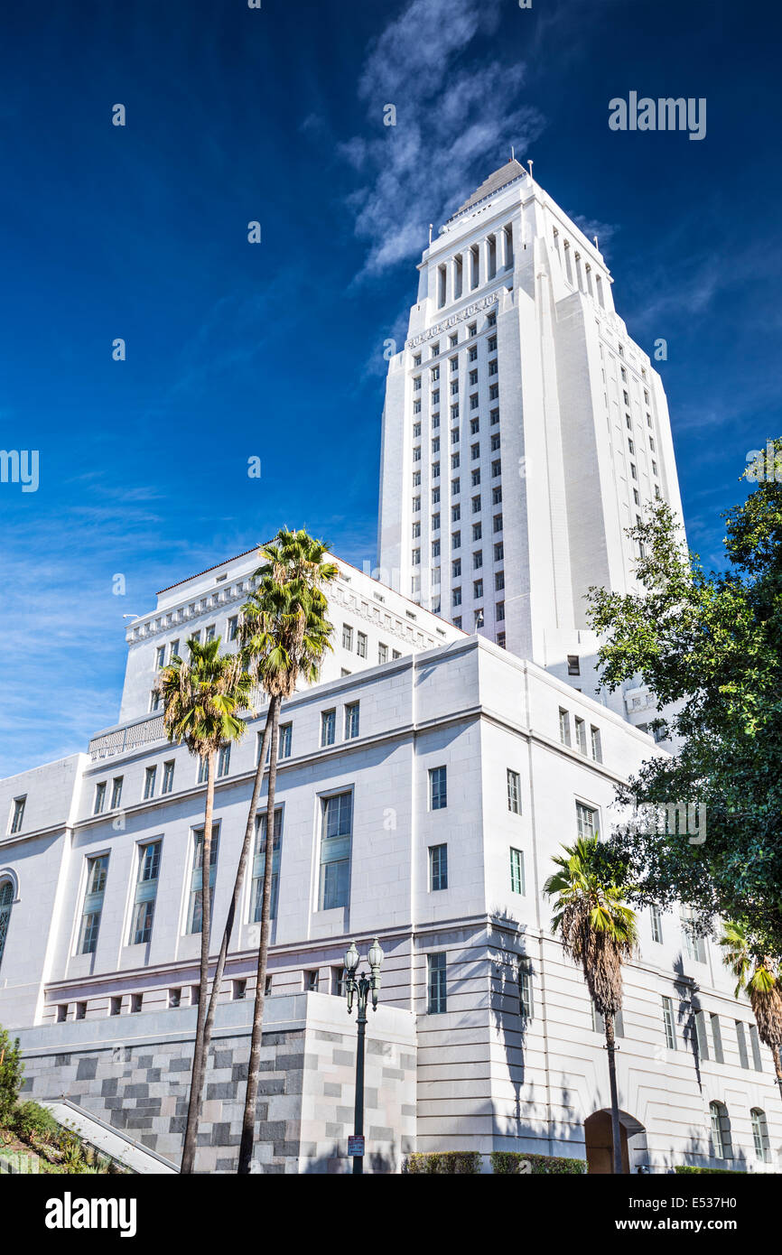Los Angeles, California, USA downtown at city hall. Stock Photo