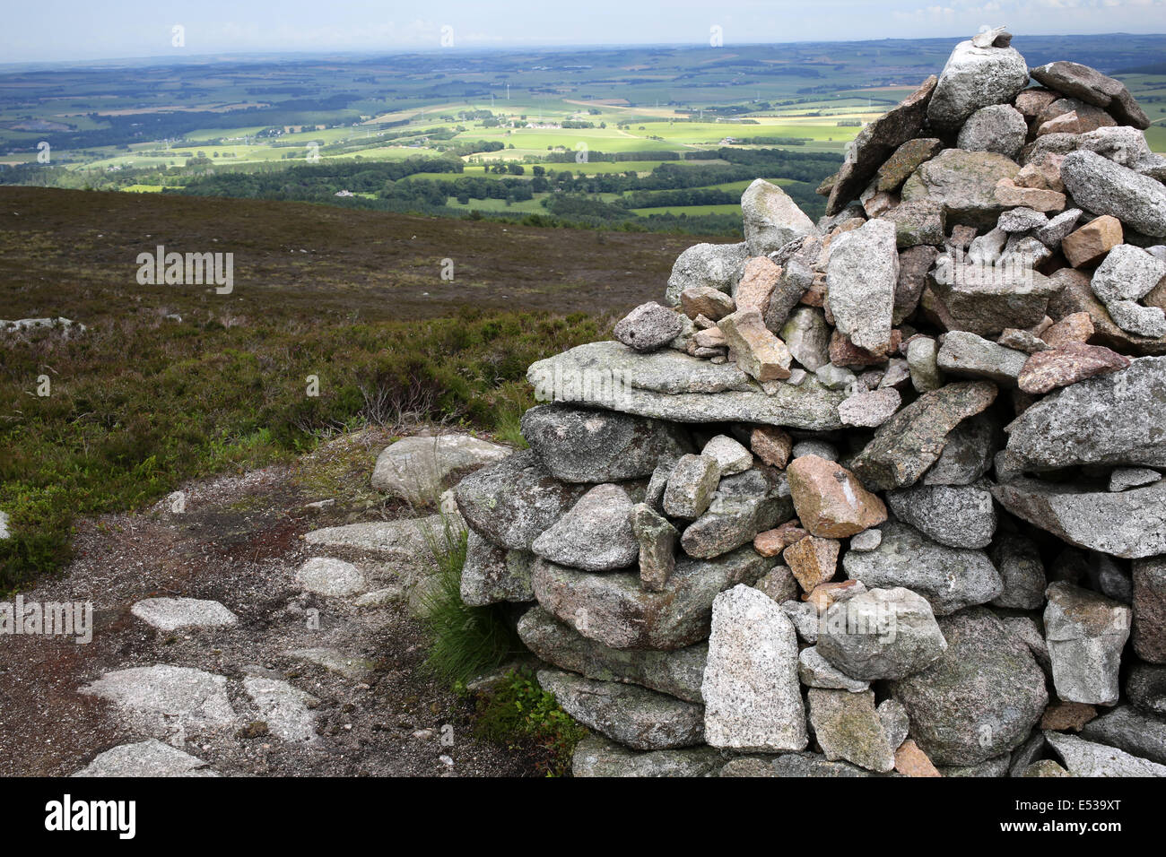 Eastward view of the surounding Aberdeenshire countryside from the