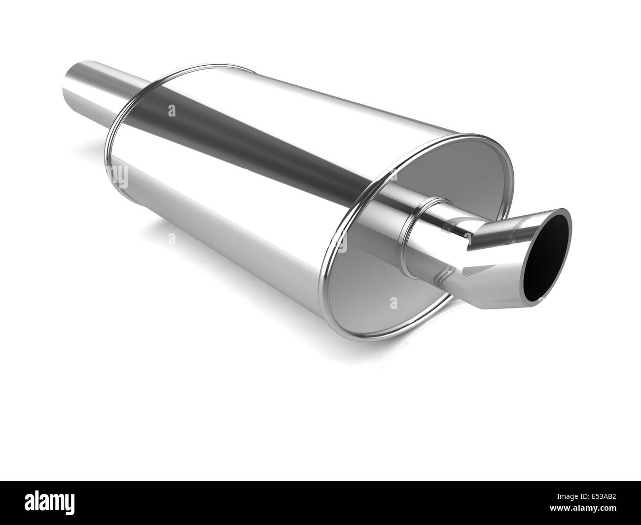 3d render of a chromed car exhaust Stock Photo Alamy