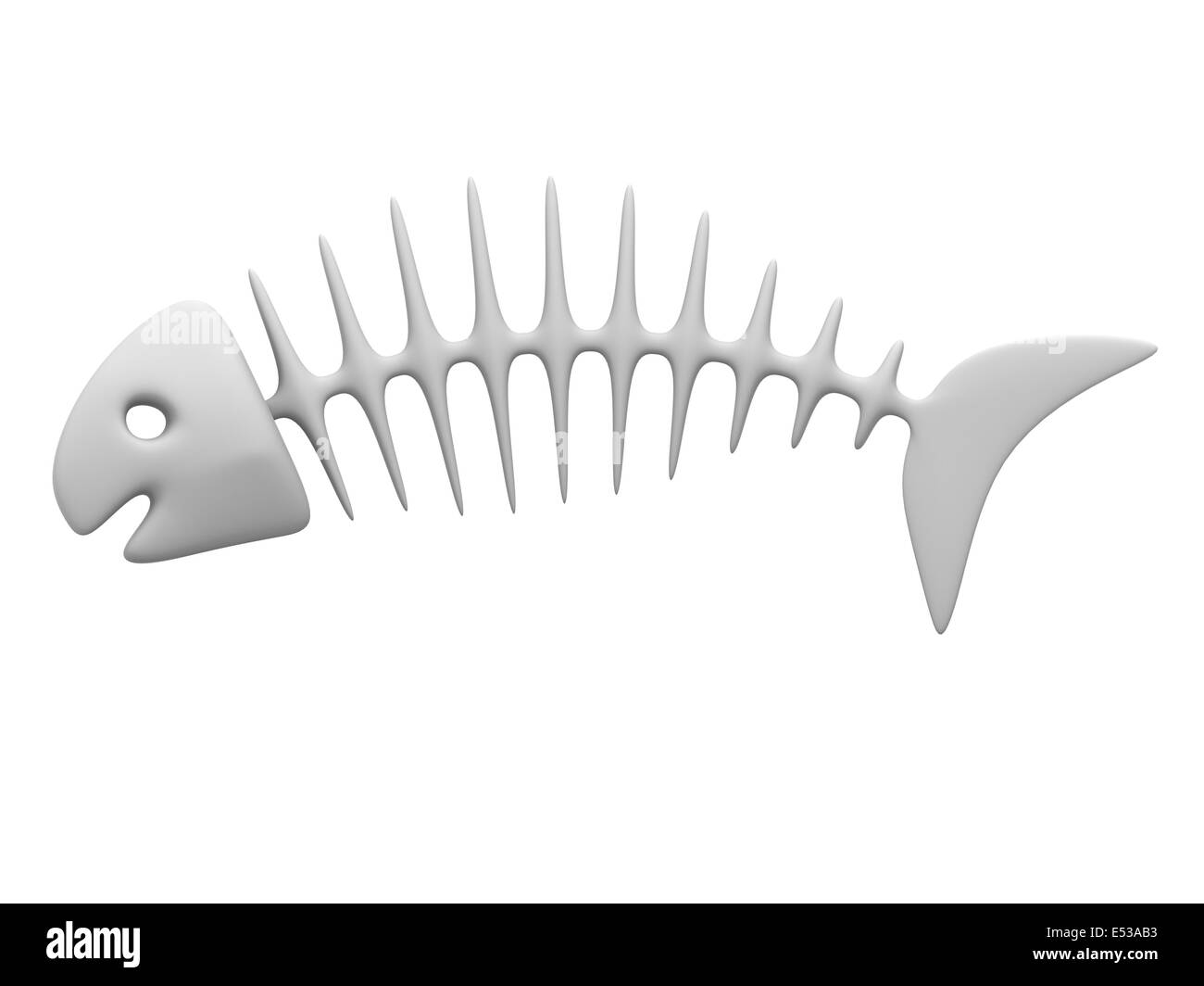 3d render of a fish skeleton Stock Photo - Alamy