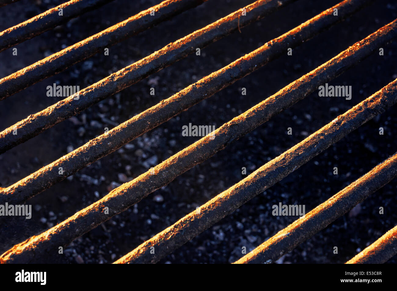 background of empty barbecue grill grate Stock Photo