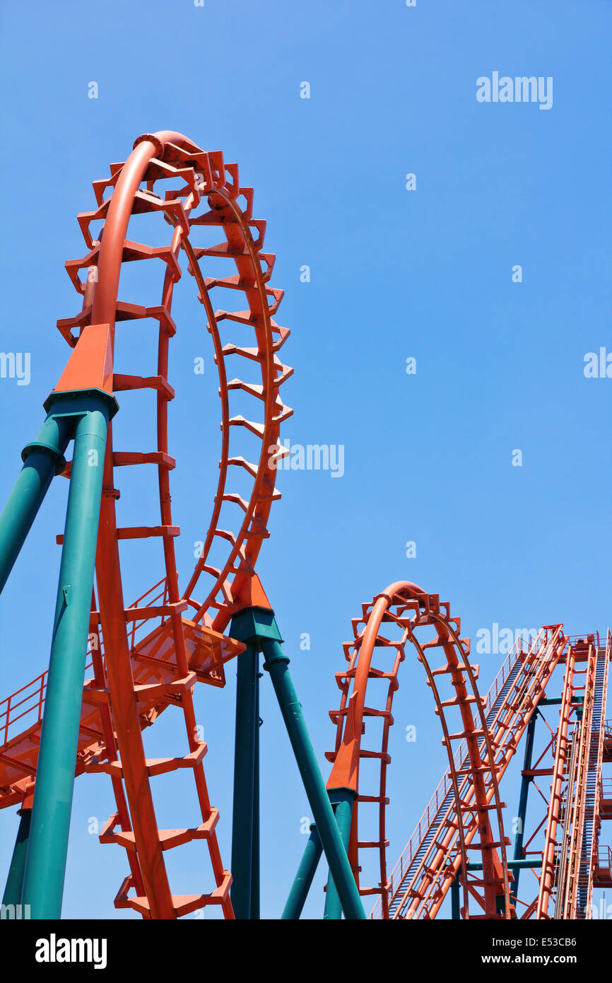Roller Coaster Track Stock Photo - Alamy