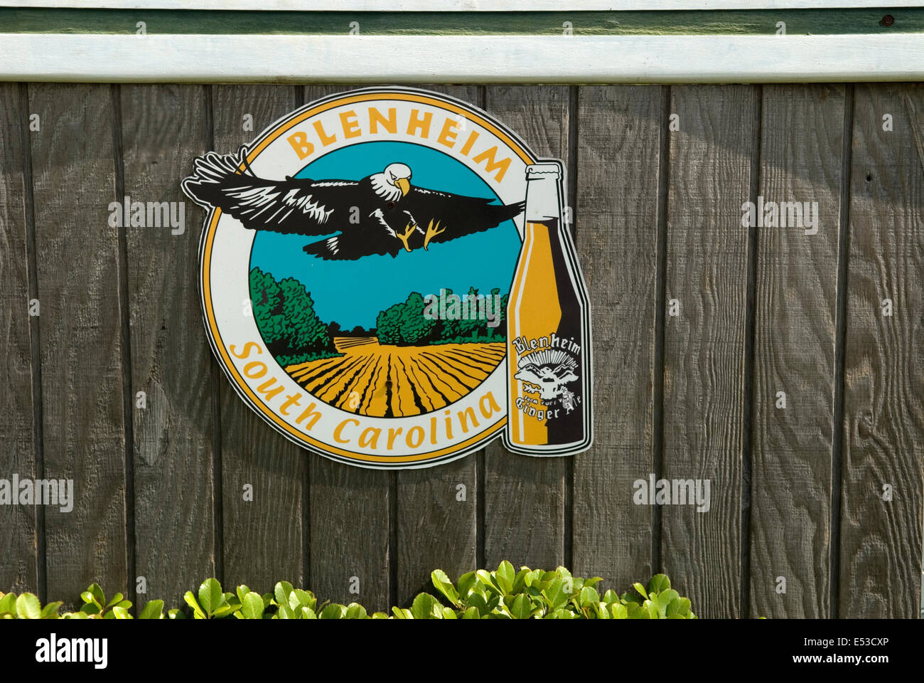 Blenheim Sign South Carolina USA Stock Photo Alamy