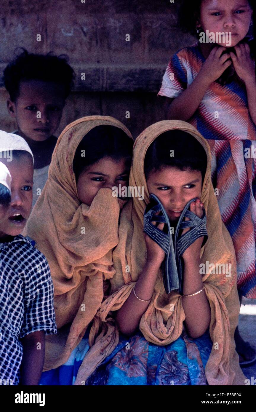 Yemeni girls Stock Photo