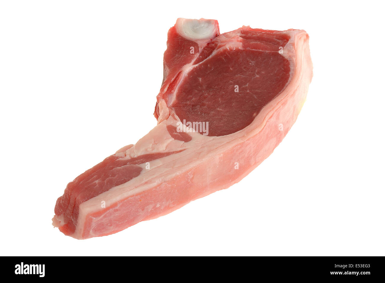 Raw Uncooked Lamb Chop Stock Photo Alamy