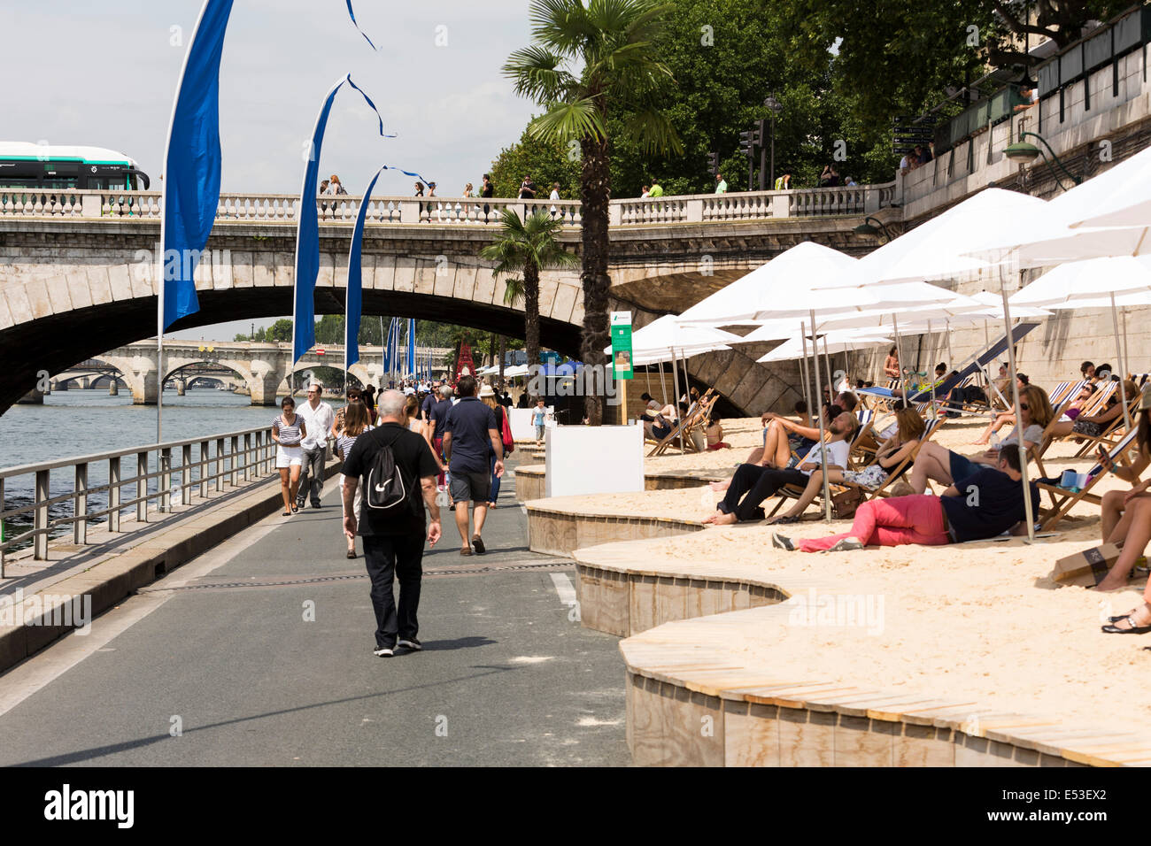 Paris France 19th July 2014 People Enjoying The Opening