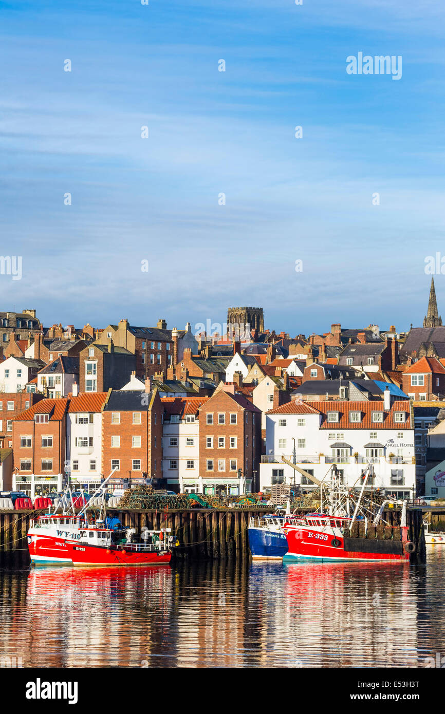 Fishing boats at Whitby, North Yorkshire Stock Photo - Alamy