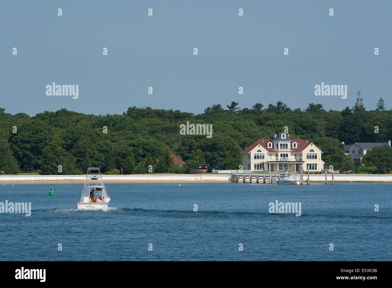 Massachusetts, Cape Cod, Cape Cod Canal, Buzzards Bay. Fishing in
