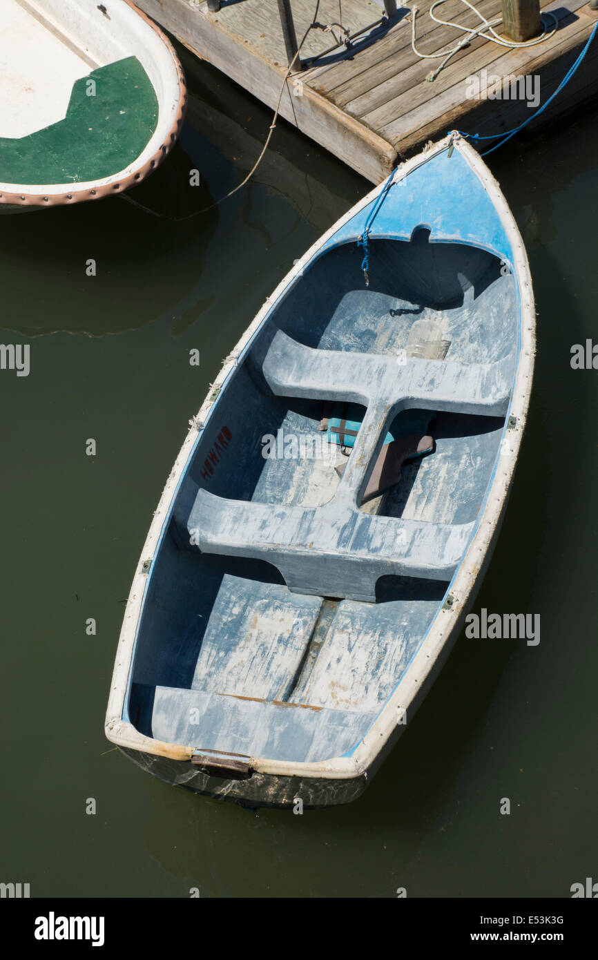Maine, Bar Harbor. Wooden row boat Stock Photo Alamy