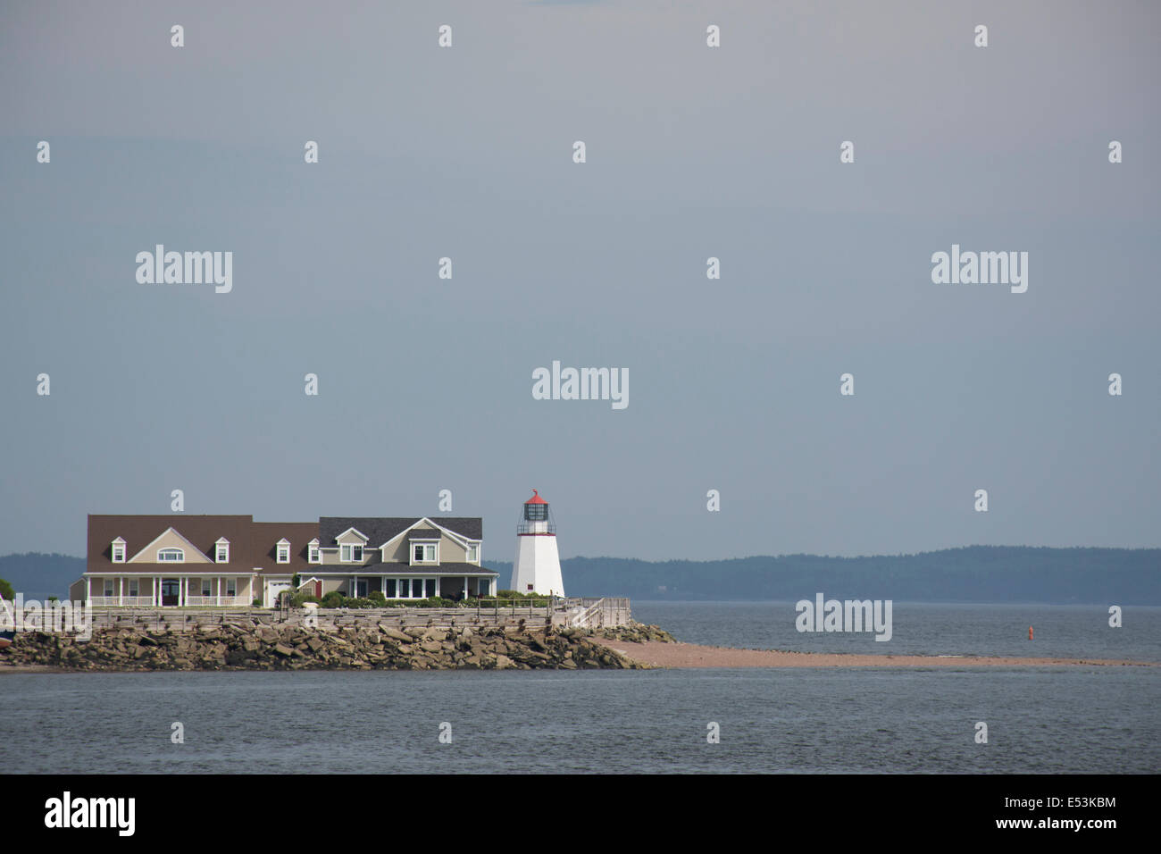 Canada, New Brunswick, St. Andrews (aka St. Andrews-by-the-Sea). Passamaquoddy Bay, St. Andrews Lighthouse (aka Pendlebury). Stock Photo