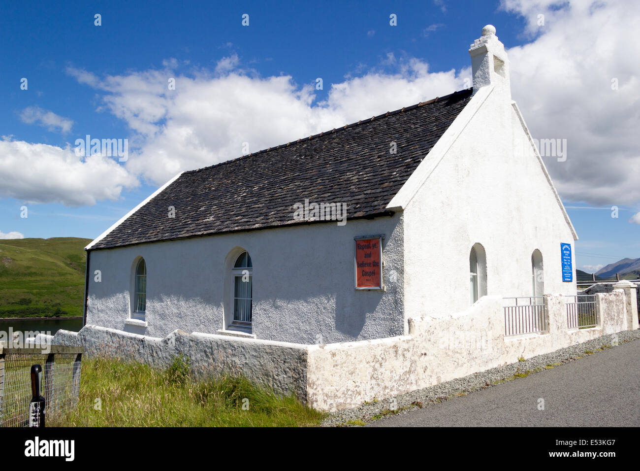 The Bracadale Free Church at Carbost on the Isle of Skye Scotland UK Stock Photo
