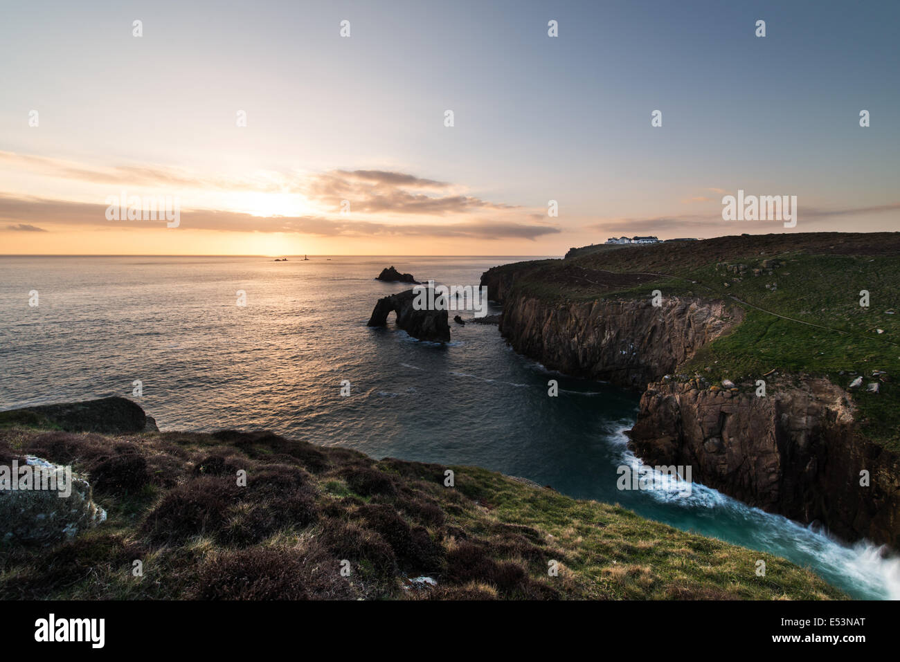 Lands End Cornwall Stock Photo