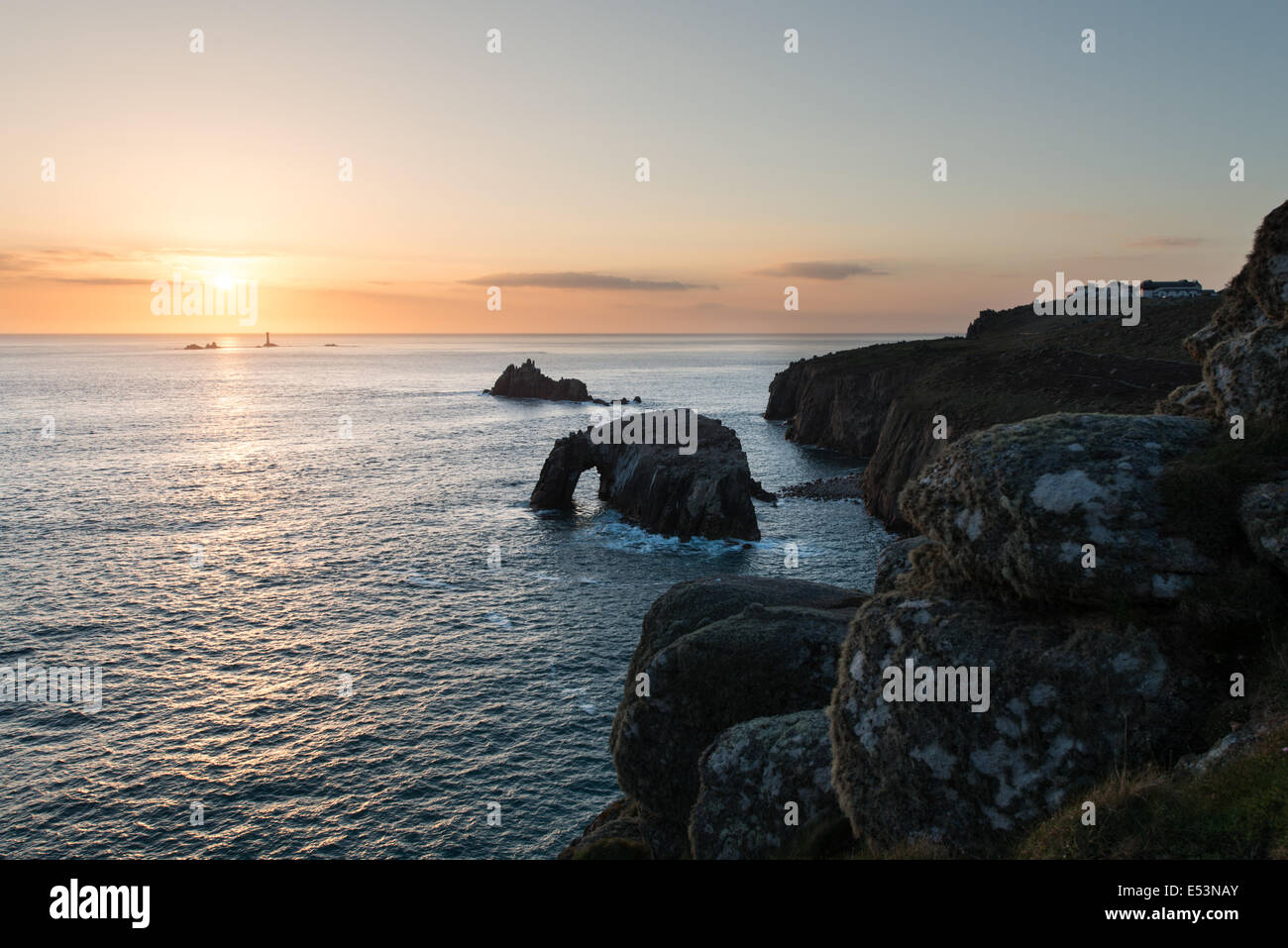 Lands End Cornwall Stock Photo