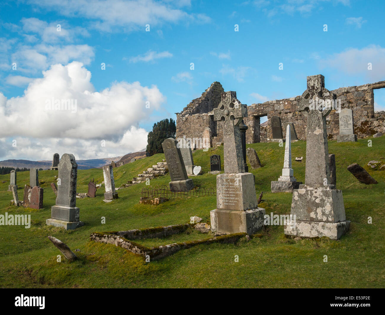 Old graveyard and church ruins Stock Photo Alamy