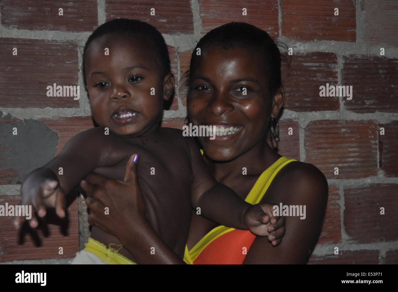 Mutter und Kind, Salvador da Bahia, Brasilien. Stock Photo