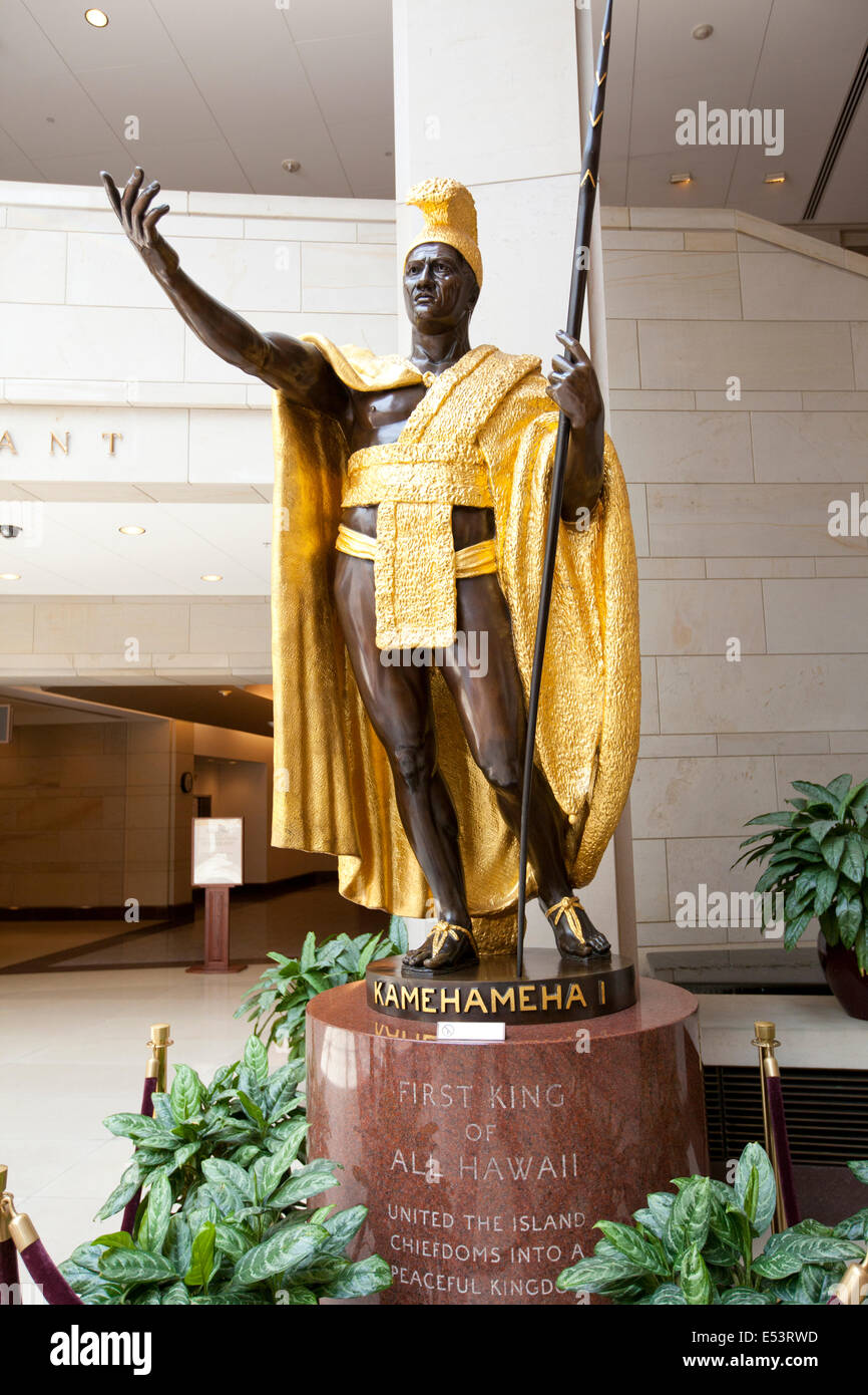WASHINGTON D.C. MAY 23 2014 Statue of King Kamehameha I in the