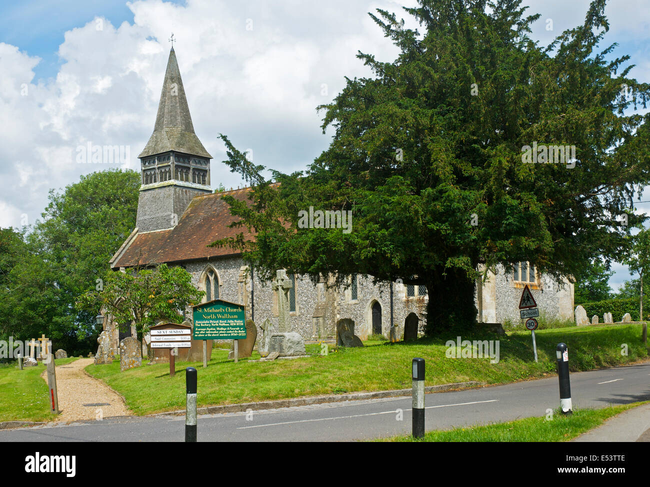 St Michael's Church, North Waltham, Hampshire, England UK Stock Photo