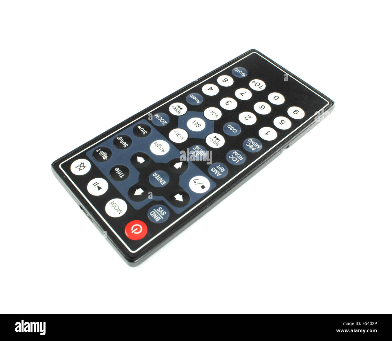Car audio remote control on a white background Stock Photo Alamy