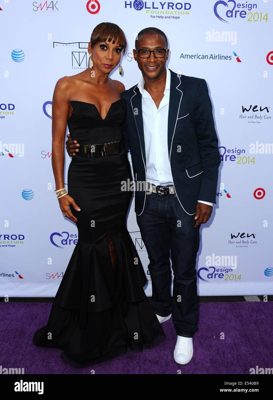 Los Angeles, CA, USA. 19th July, 2014. Holly Robinson Peete, Tommy Davidson at arrivals for 16th Annual DesignCare to Benefit the HollyRod Foundation, The Lot Studios in West Hollywood, Los Angeles, CA July 19, 2014. Credit:  Dee Cercone/Everett Collection/Alamy Live News Stock Photo