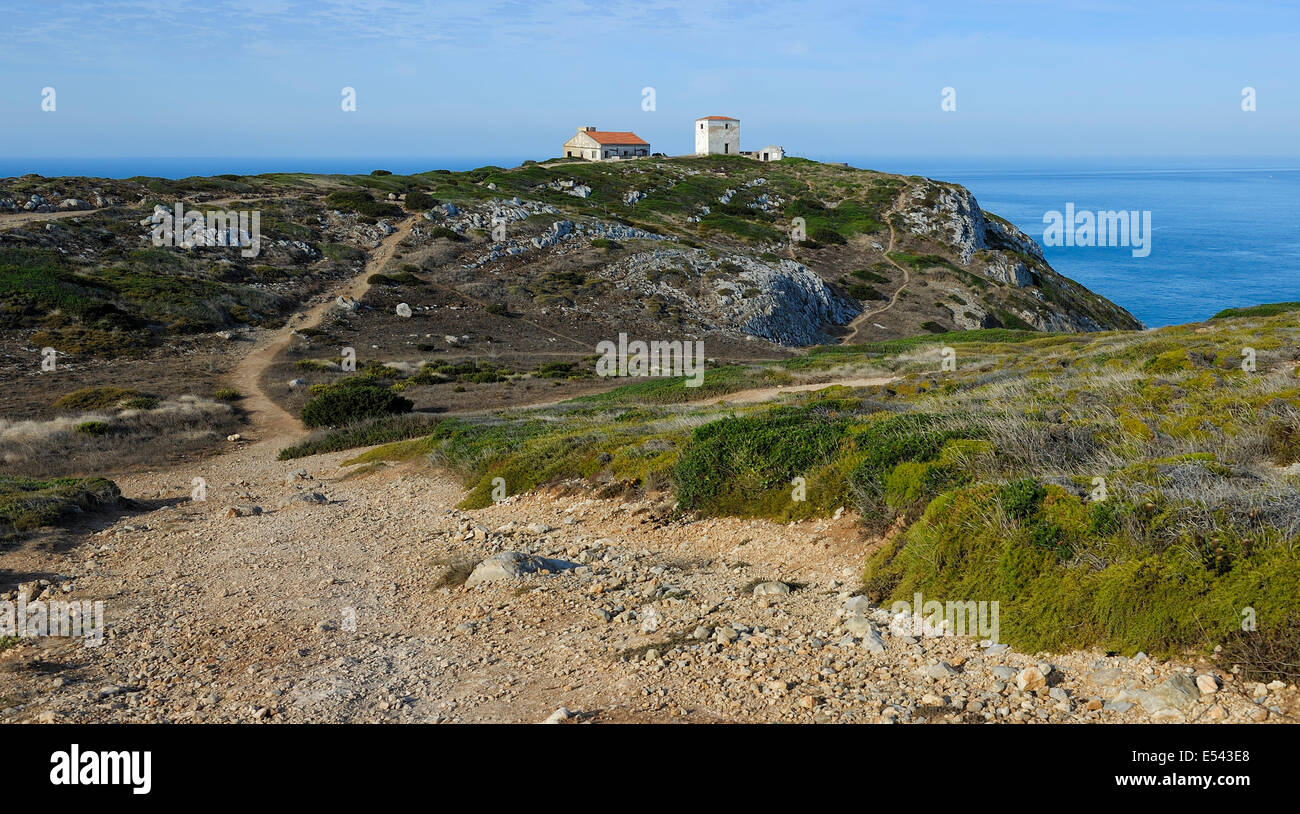 the coastline near cape Espichel, Portugal Stock Photo