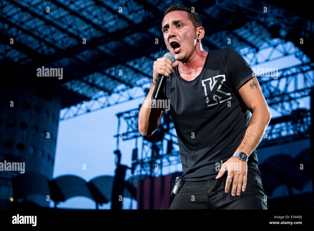Milan, Italy. 19th July 2014. The Italian rock band MODA' performs live at Stadio San Siro during the "Stadi Tour 2014" Credit: Rodolfo Live News Stock - Alamy