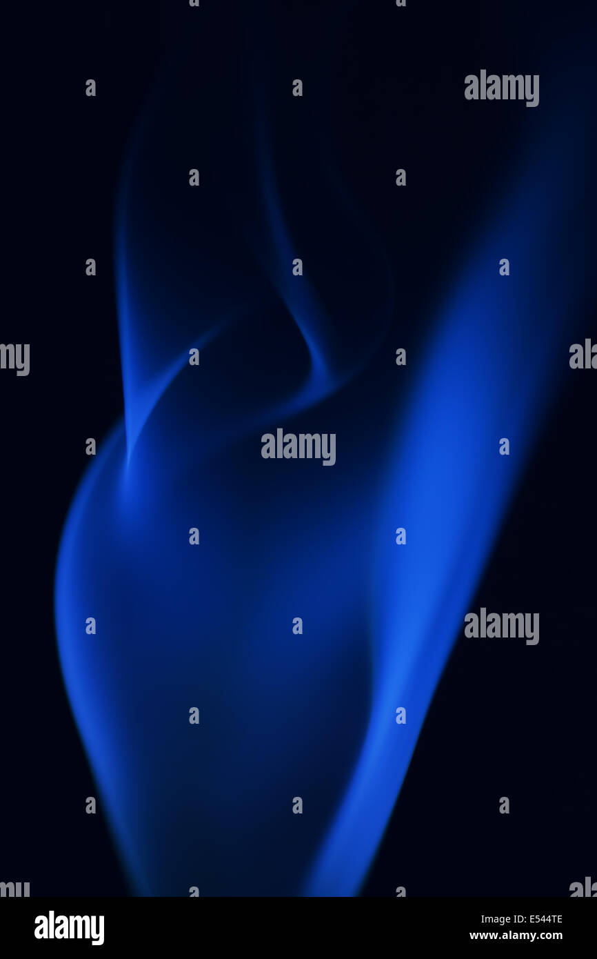 Abstract blue smoke on a black background Stock Photo - Alamy