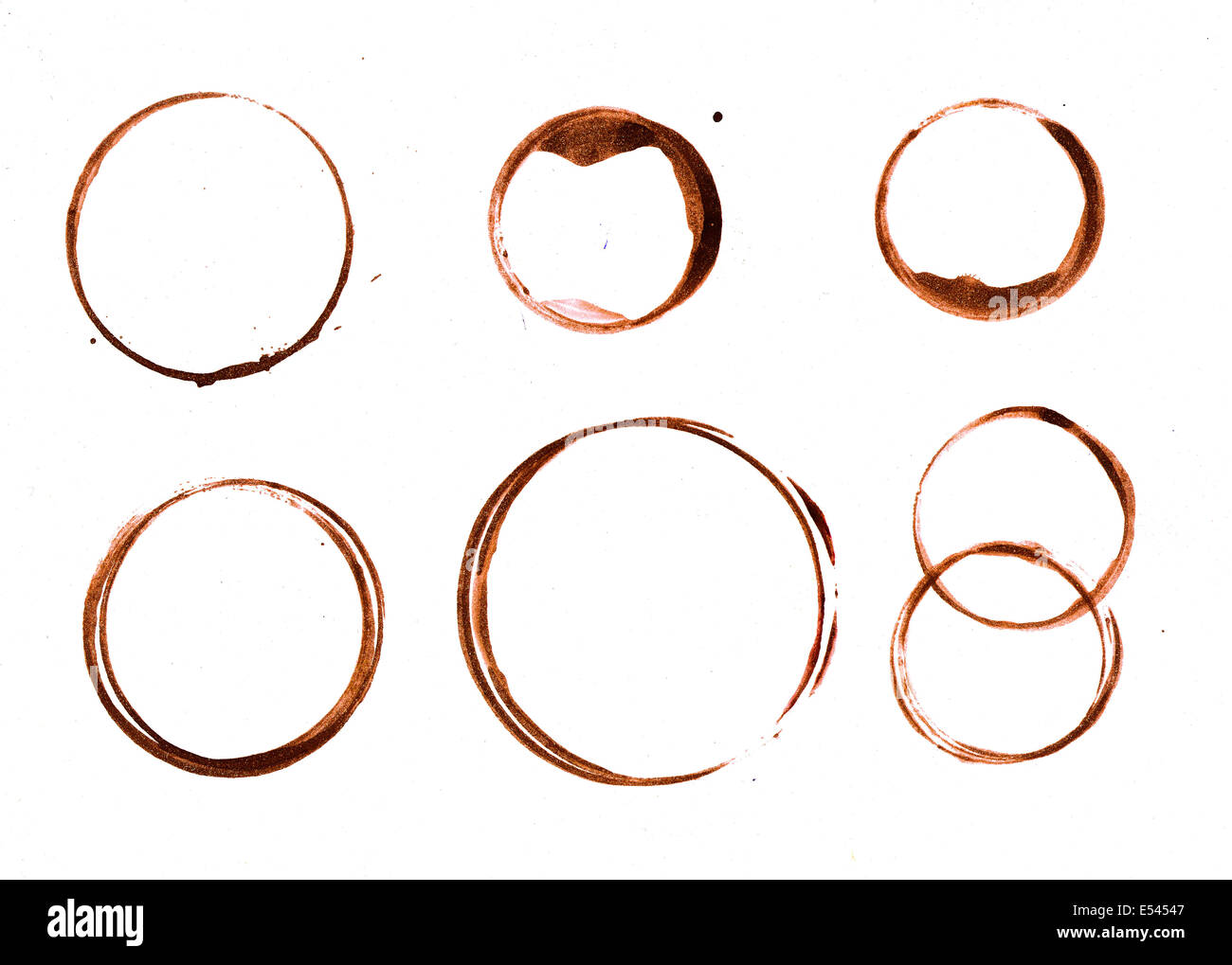 prints rings of coffee cup Stock Photo Alamy