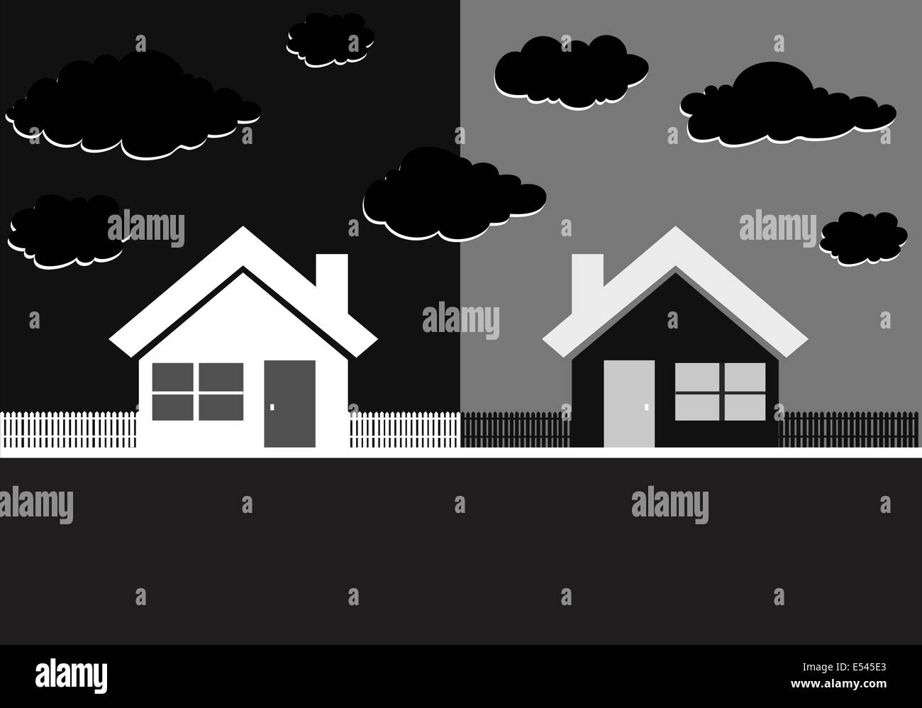 Home icon and Real estate concept Stock Photo - Alamy