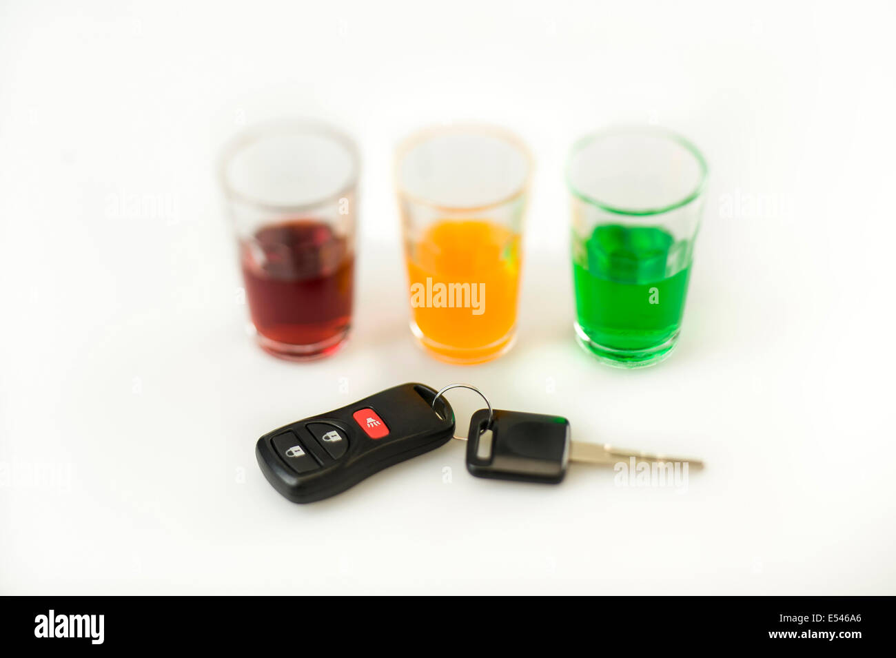 three snifters with liquor Stock Photo Alamy