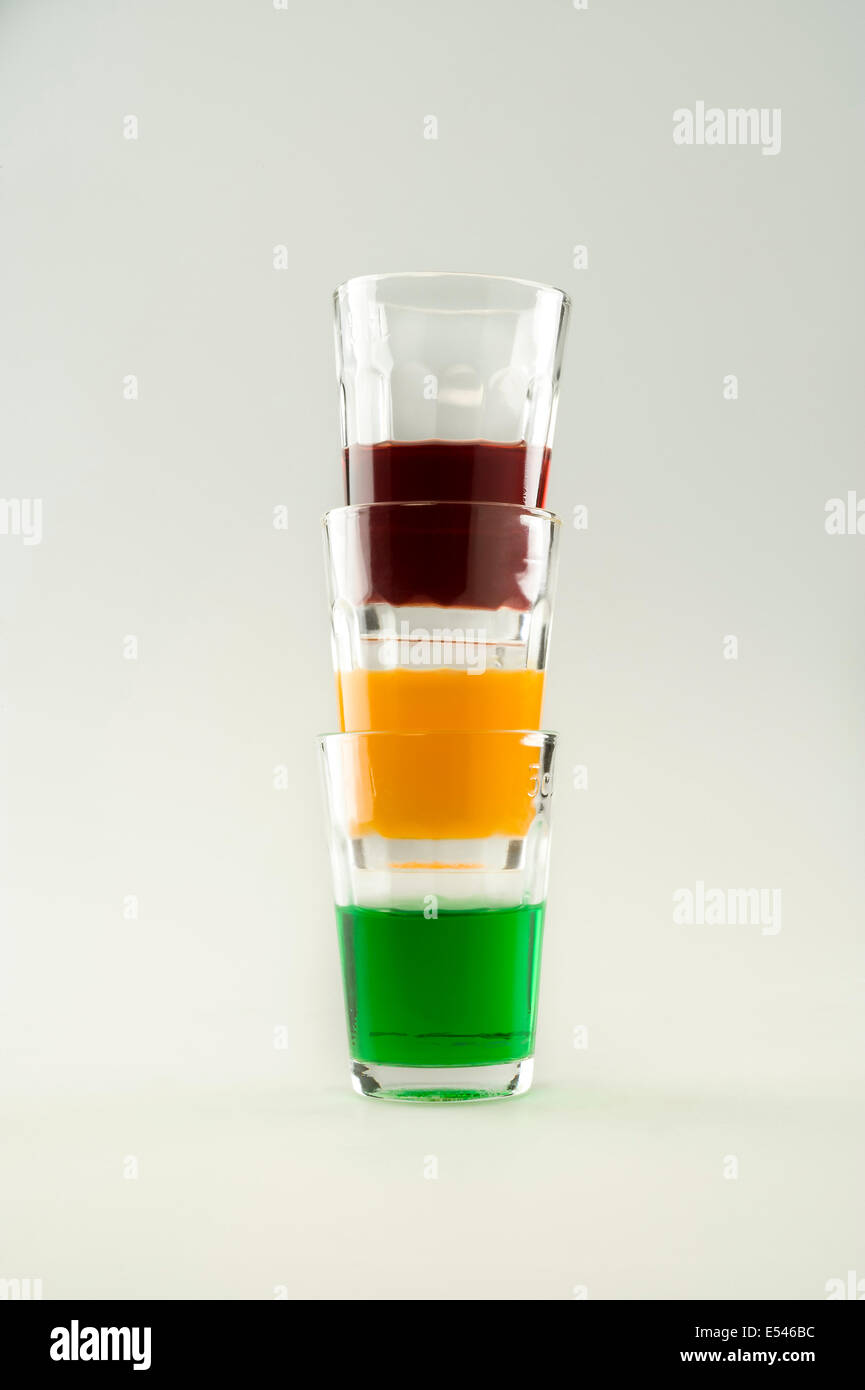 three snifters with liquor Stock Photo Alamy