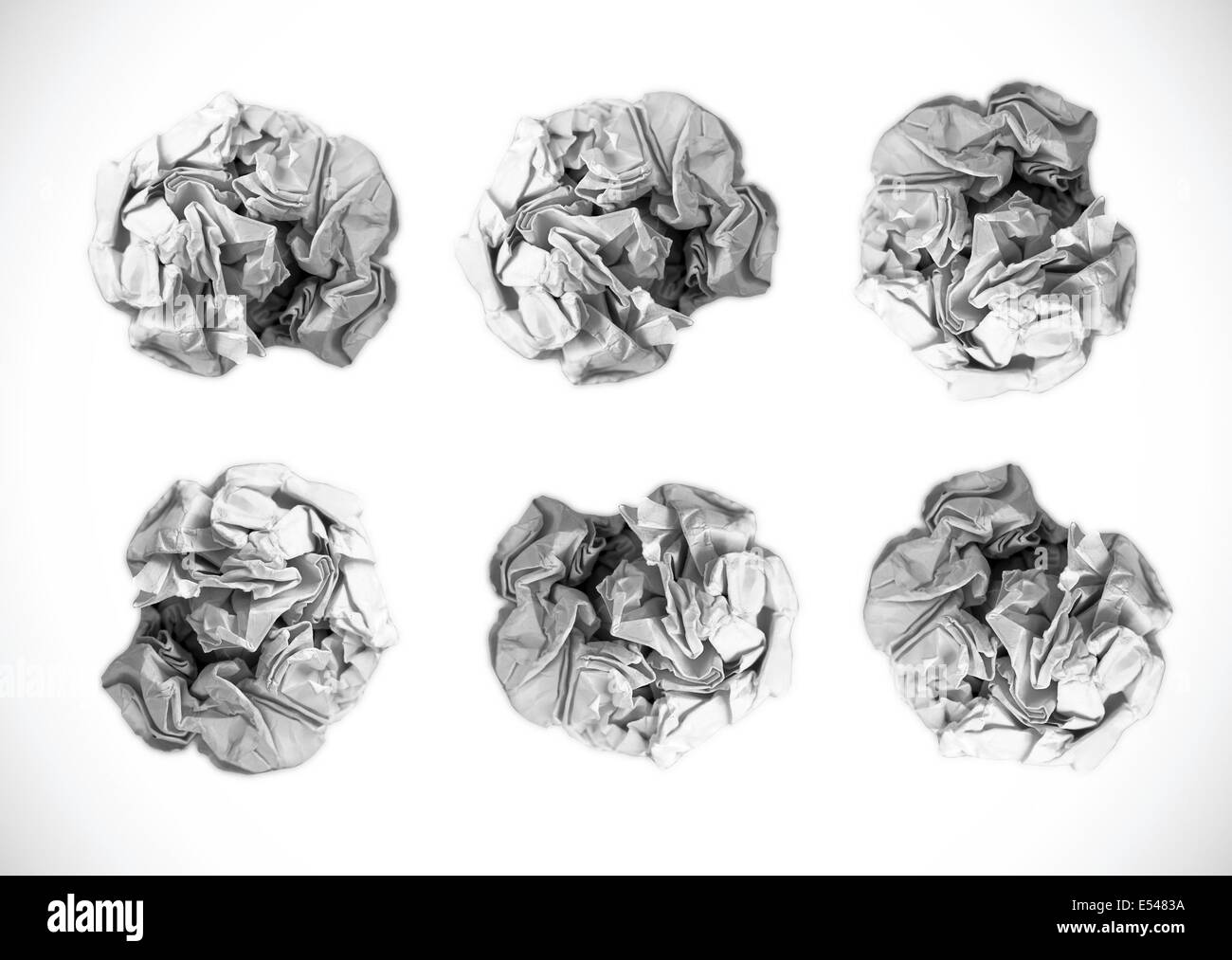 concept crumpled paper light bulb metaphor for good idea Stock Photo