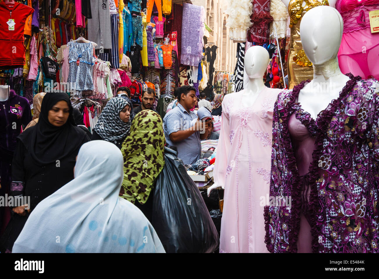 Bazaar scene Islamic Cairo, Egypt Stock Photo