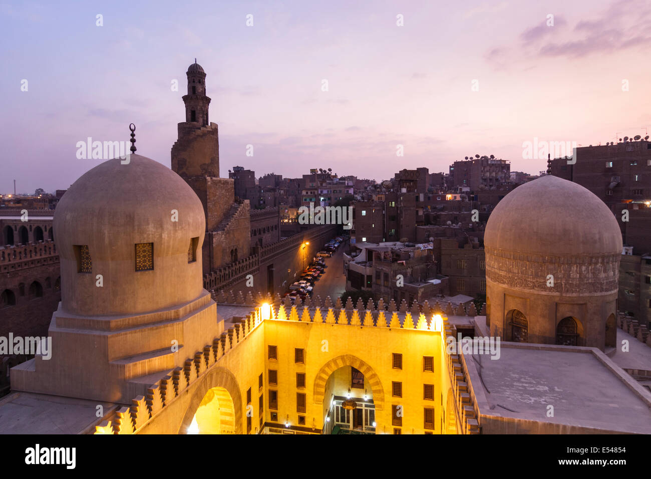 Ibn Tulun mosque minaret at dusk. Cairo, Egypt Stock Photo - Alamy