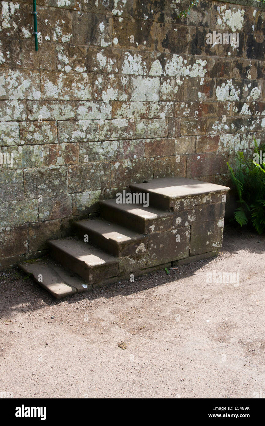 Mounting block for horse Stock Photo