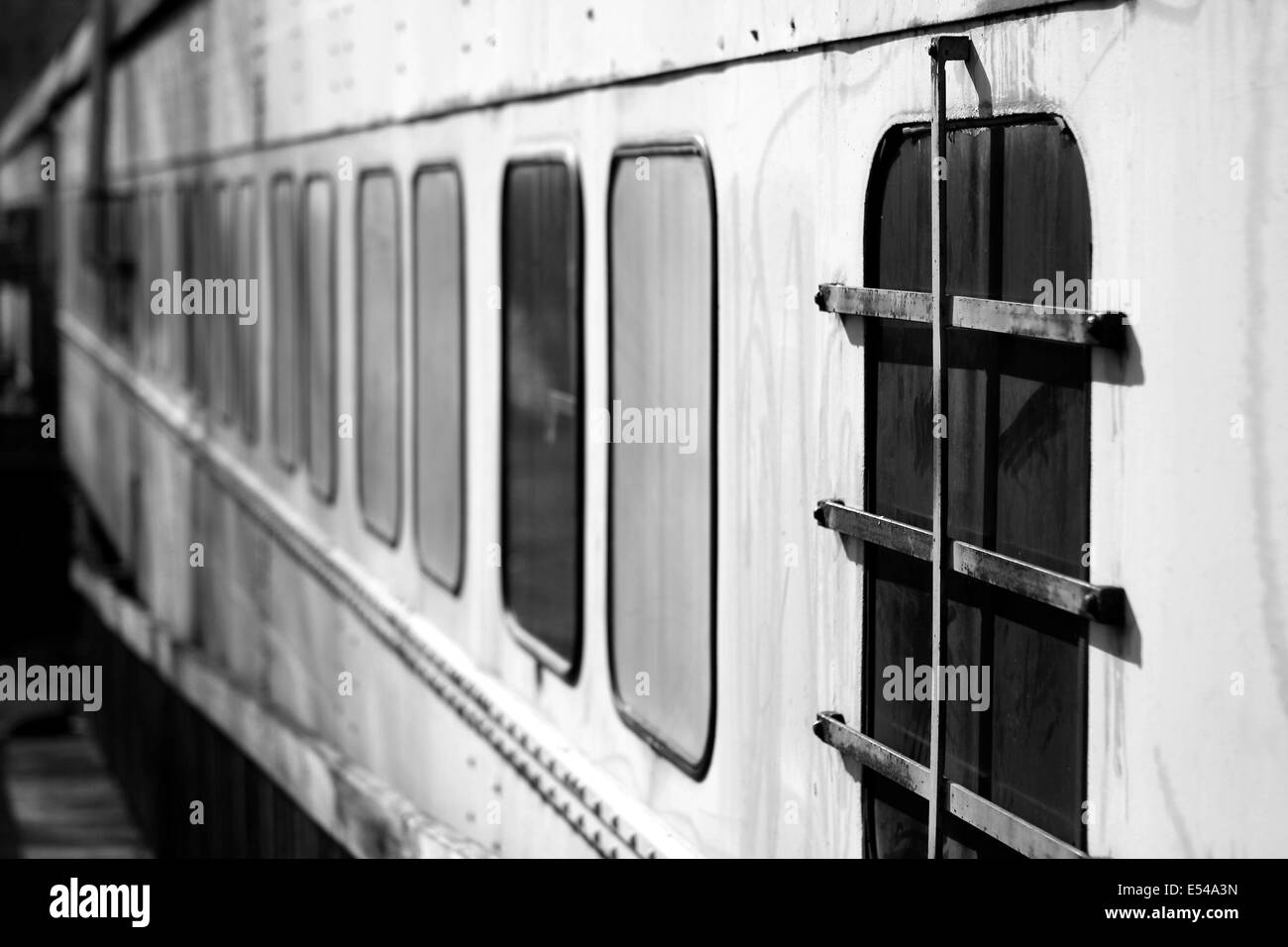 Black and white train hi-res stock photography and images - Alamy