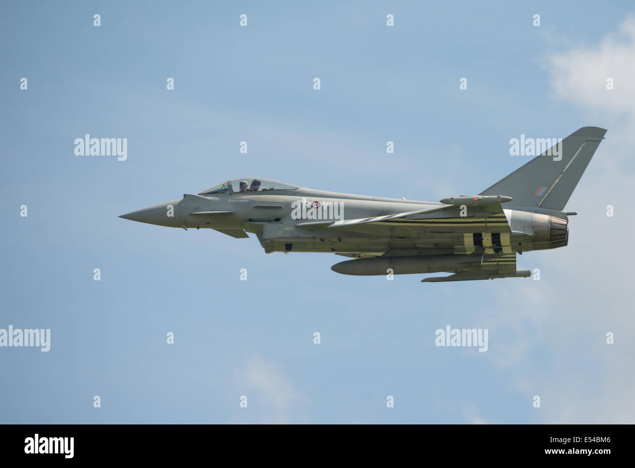 Duxford, UK - 25th May 2014: RAF Typhoon at Duxford Airshow. Stock Photo