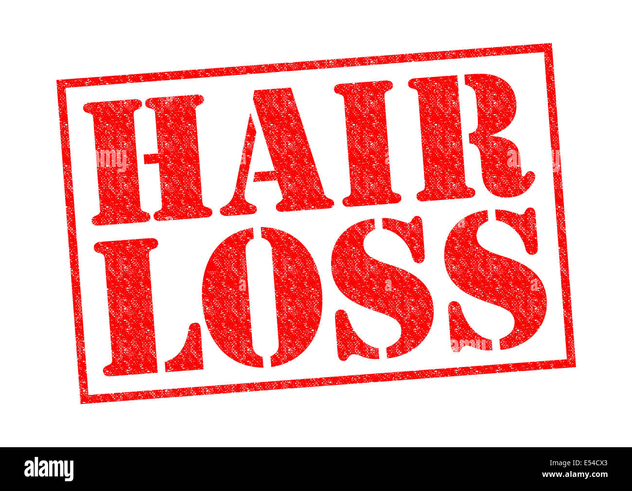 HAIR LOSS red Rubber Stamp over a white background. Stock Photo