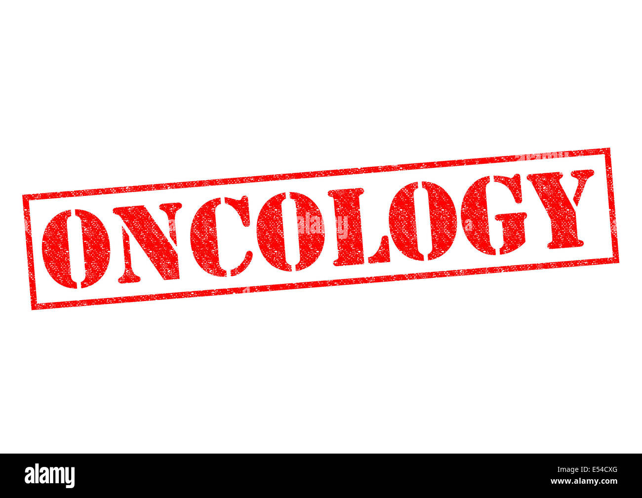 ONCOLOGY red Rubber Stamp over a white background. Stock Photo