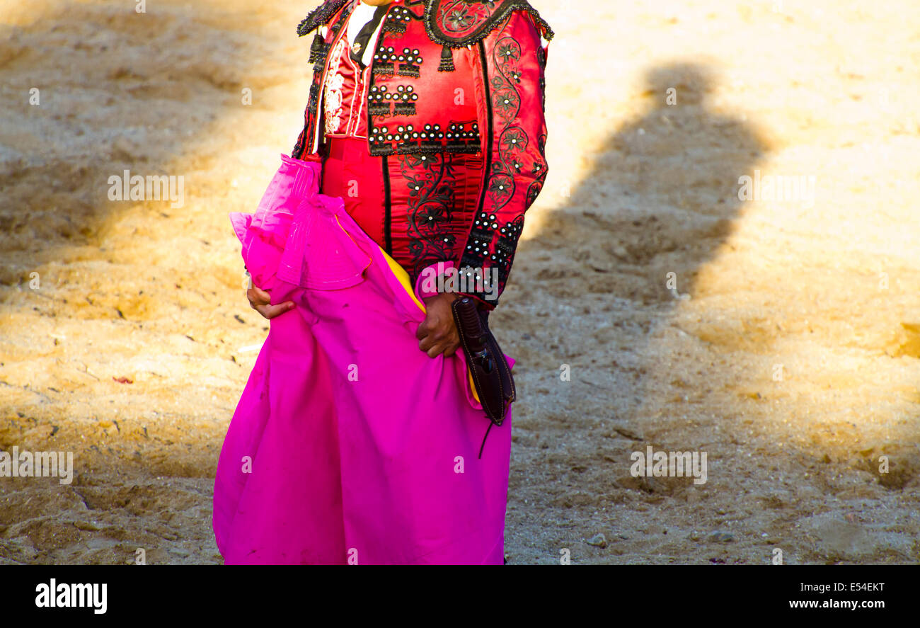 bullfighters costumes with details, Madrid, Spain. Stock Photo