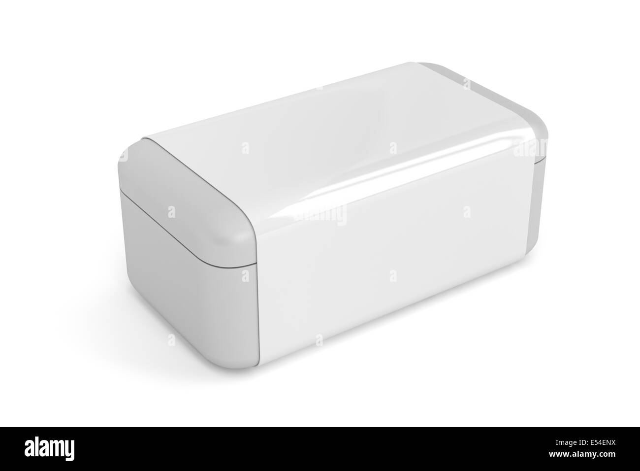 White plastic box on white background Stock Photo - Alamy