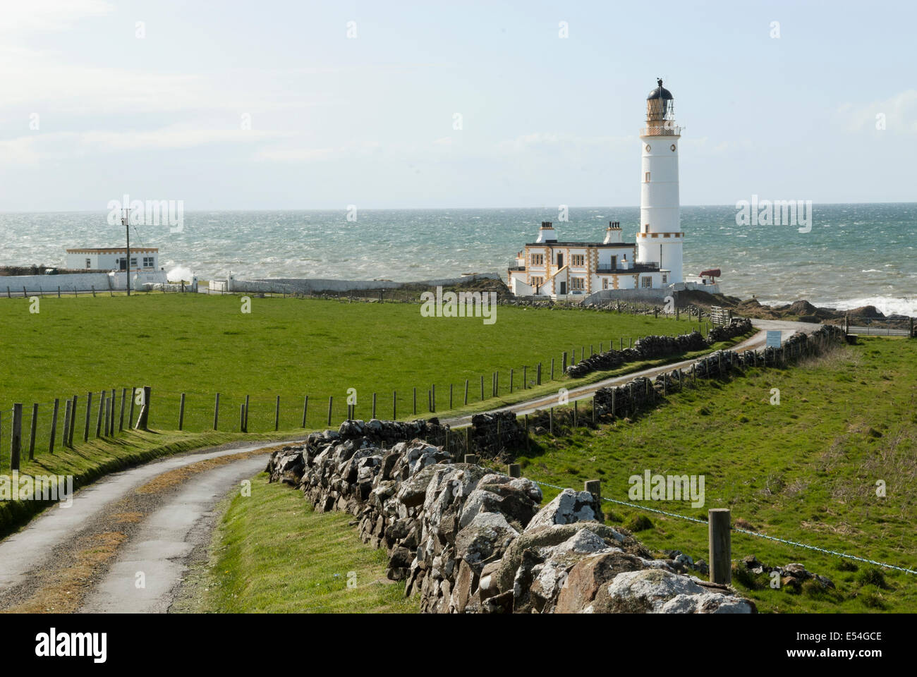 Corsewall Lighthouse Stranraer Luxury Hotel overlooking the North Channel of the Irish Sea. Stock Photo
