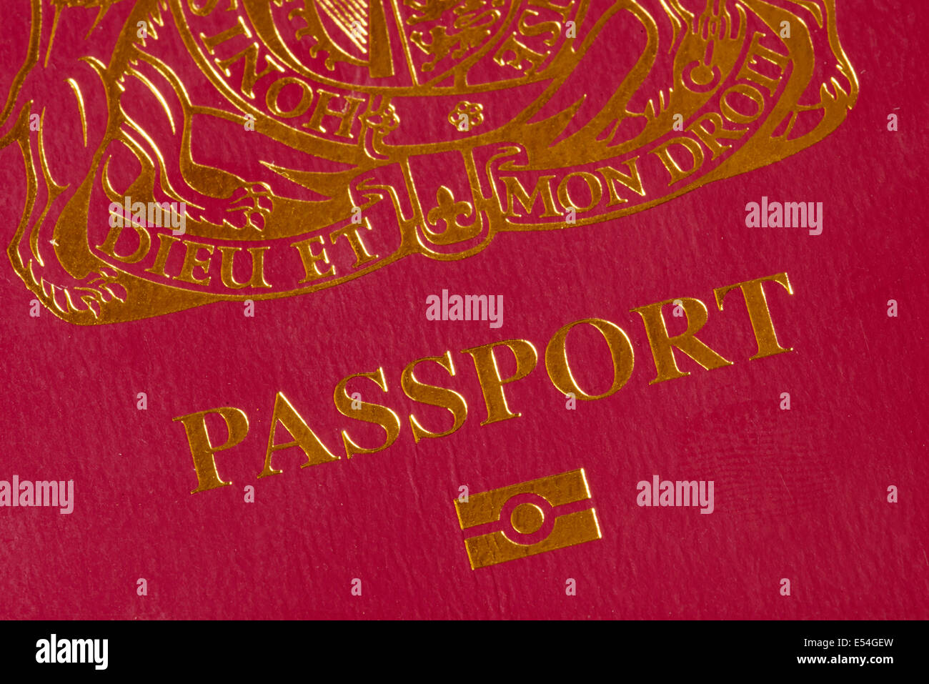 Front Cover Of A Modern Biometric British Passport Stock Photo Alamy