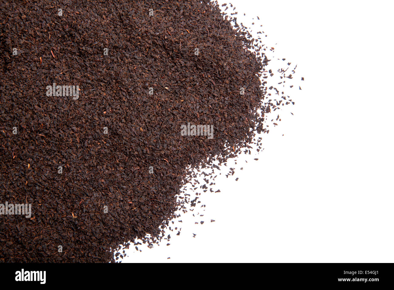 English Breakfast tea blend - dry leaves isolated on white background Stock Photo