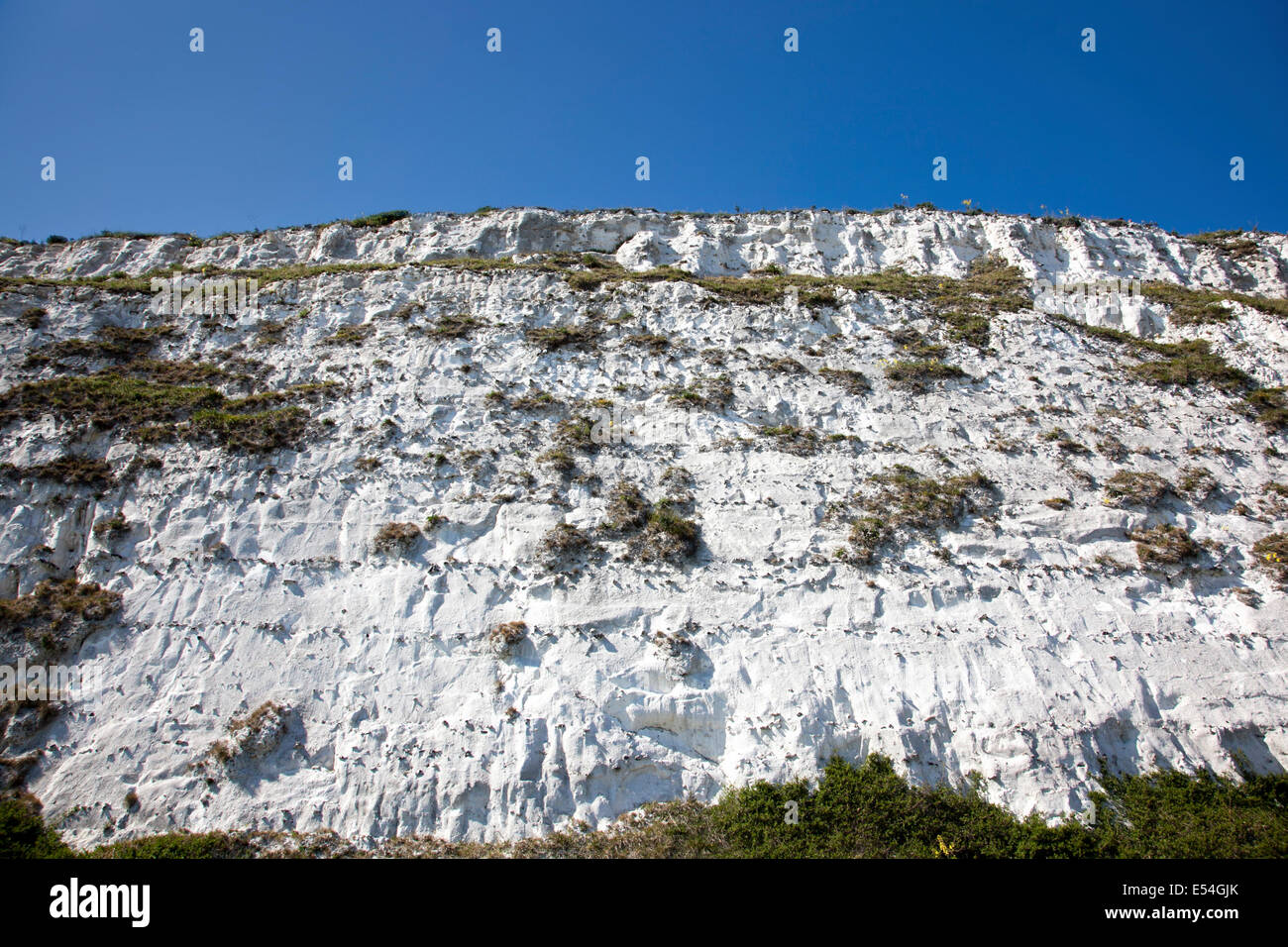Dover, England - The White Cliffs of Dover face Stock Photo