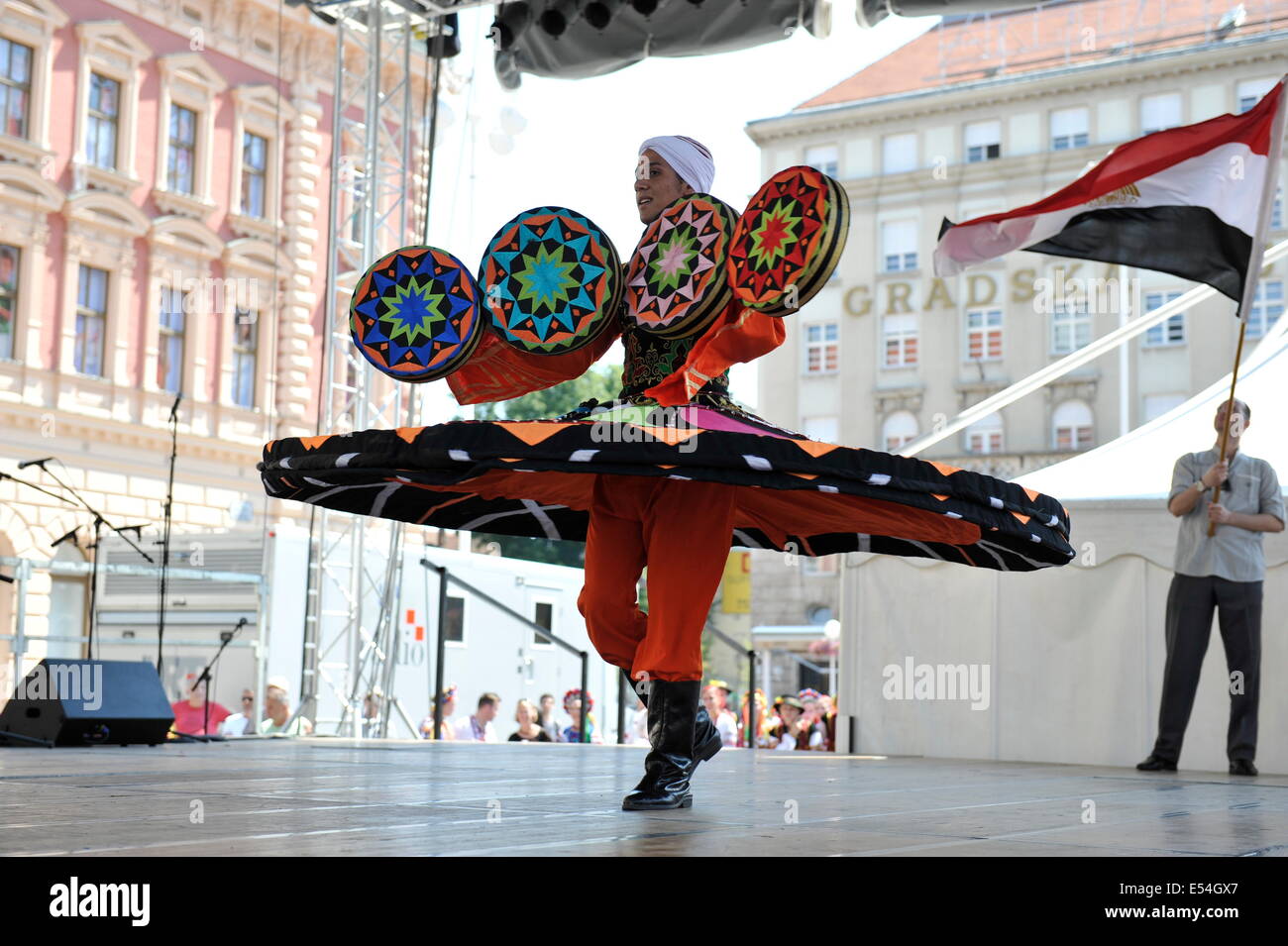 Members of folk groups Egyptian National Folklore Troupe from Egypt